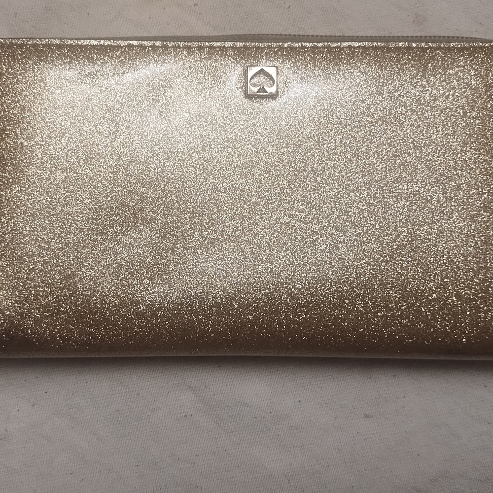 Kate Spade Gold Glitter Clutch